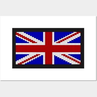 8 bit Union Jack Posters and Art